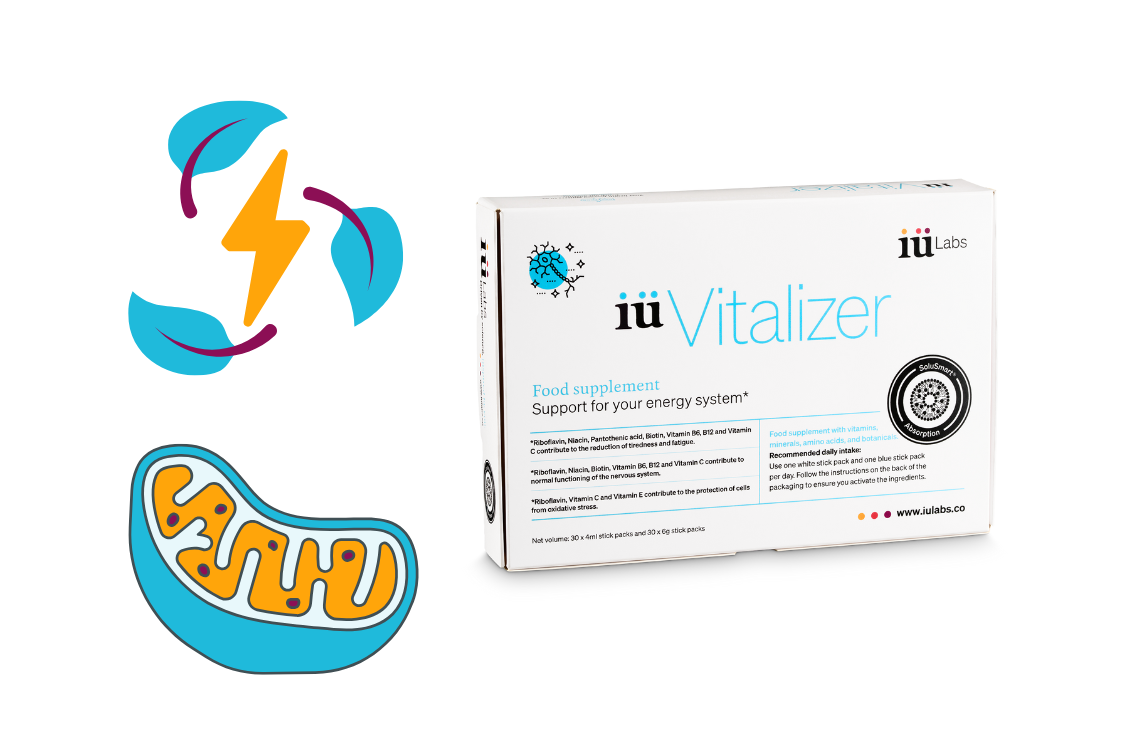 iuvitalizer, and graphics of mitochondria and the power of energy ingredients
