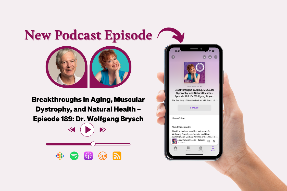 New podcast episode with Dr Wolfgang Brysch and Ann Louise Gittleman First Lady of Nutrition podcast